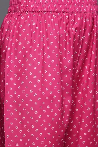 Women Bandhani Printed Regular Thread Work Kurta with Trousers & With Dupatta