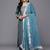 Floral Yoke Design Sequinned Kurta with Trousers & Dupatta