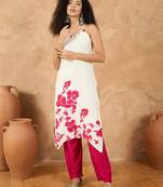 Women Spaghetti strap floral kurta with trousers