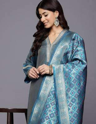 Women Regular Gotta Patti Kurta with Trousers & With Dupatta 2