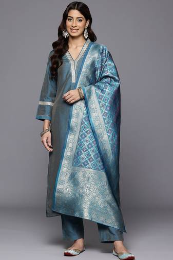Women Regular Gotta Patti Kurta with Trousers & With Dupatta