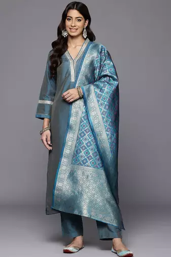 Women Regular Gotta Patti Kurta with Trousers & With Dupatta