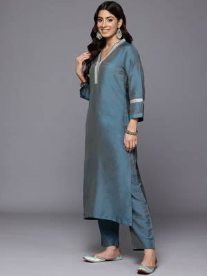 Women Regular Gotta Patti Kurta with Trousers & With Dupatta 6