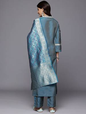 Women Regular Gotta Patti Kurta with Trousers & With Dupatta 7