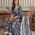 Women Floral Printed Angrakha Thread Work Pure Cotton Kurta with Trousers & With Dupatta