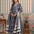Women Floral Printed Angrakha Thread Work Pure Cotton Kurta with Trousers & With Dupatta