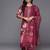 Floral Printed Regular Pure Silk Kurta with Trousers & Dupatta