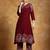 Floral Printed Mandarin Collar A-Line Pure Cotton Kurta With Trousers