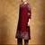 Floral Printed Mandarin Collar A-Line Pure Cotton Kurta With Trousers