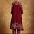 Floral Printed Mandarin Collar A-Line Pure Cotton Kurta With Trousers