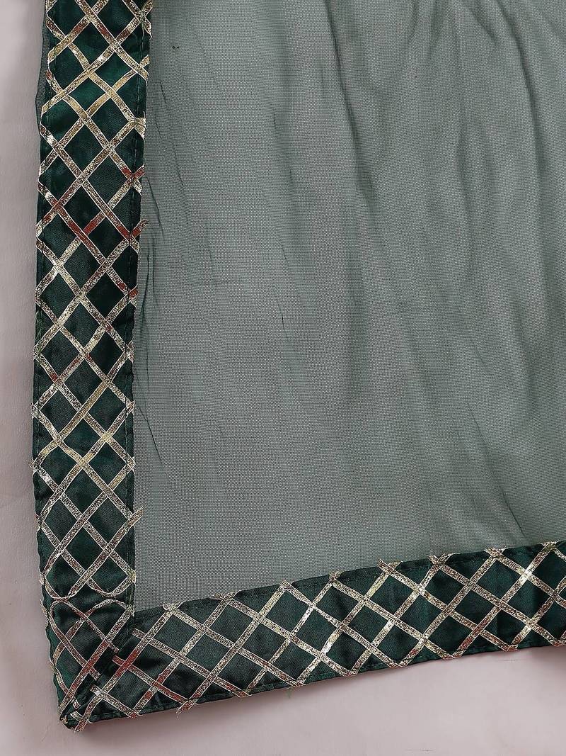 Women Ethnic Motifs Embroidered Regular Kurta with Trousers & With Dupatta