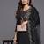 Floral Embroidered Thread Work Kurta with Trousers & Dupatta
