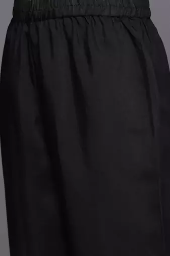 Floral Embroidered Thread Work Kurta with Trousers & Dupatta