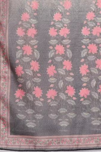 Women Floral Yoke Design Sequinned Kurta with Trousers & Dupatta