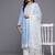 Floral Embroidered Thread Work Kurta With Trousers & Dupatta