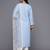 Floral Embroidered Thread Work Kurta With Trousers & Dupatta