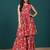 Women Floral Printed Regular Thread Work Pure Cotton Kurta with Sharara