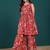 Women Floral Printed Regular Thread Work Pure Cotton Kurta with Sharara