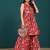 Women Floral Printed Regular Thread Work Pure Cotton Kurta with Sharara