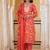 Floral Printed Regular Thread Work Kurta with Trousers & With Dupatta