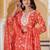 Floral Printed Regular Thread Work Kurta with Trousers & With Dupatta