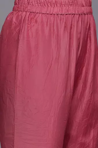Ethnic Motifs Yoke Design Sequinned Kurta With Trousers & Dupatta