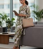 Women Printed Regular Pure Cotton Kurta with Trousers
