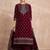 Women Ethnic Motifs Embroidered Regular Thread Work Velvet Kurta with Trousers & With Dupatta
