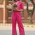 Women Ethnic Motifs Embroidered Regular Thread Work Top with Trousers