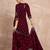 Ethnic Motifs Embroidered Zari Velvet Straight Kurta With Trousers & Dupatta