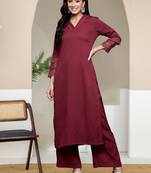 Women Solid Kurta with Palazzos