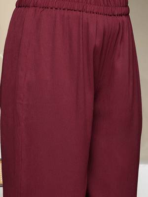 Women Solid Kurta with Palazzos 3