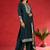 Paisley Yoke Design Zari Straight Kurta With Trousers & Dupatta