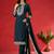 Paisley Yoke Design Zari Straight Kurta With Trousers & Dupatta