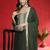 Floral Embroidered Round Neck Pure Cotton Straight Kurta With Trousers & Dupatta
