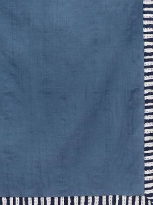 Floral Printed V-Neck Thread Work Cotton Straight Kurta With Trousers & Dupatta 4