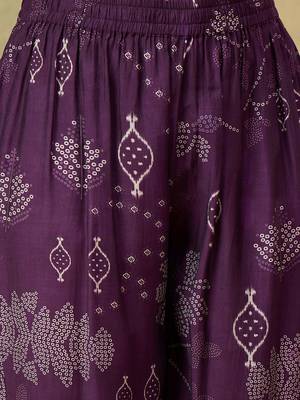 Women Bandhani Printed Kurta with Trousers 3