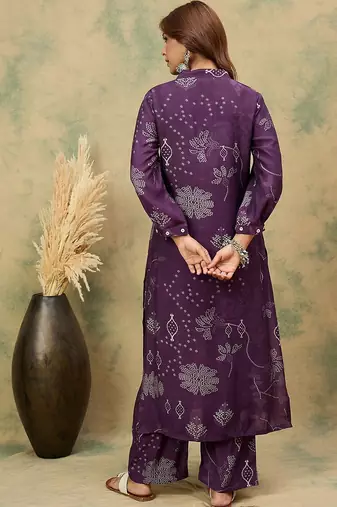 Women Bandhani Printed Kurta with Trousers