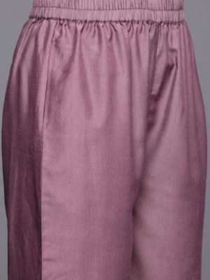 Floral Yoke Design Flared Sleeve Thread Work Straight Kurta With Trouser & Dupatta 4