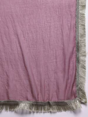 Floral Yoke Design Flared Sleeve Thread Work Straight Kurta With Trouser & Dupatta 5