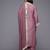 Floral Yoke Design Flared Sleeve Thread Work Straight Kurta With Trouser & Dupatta