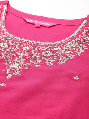 Women Ethnic Motifs Embroidered Regular Kurta with Trousers & With Dupatta 2