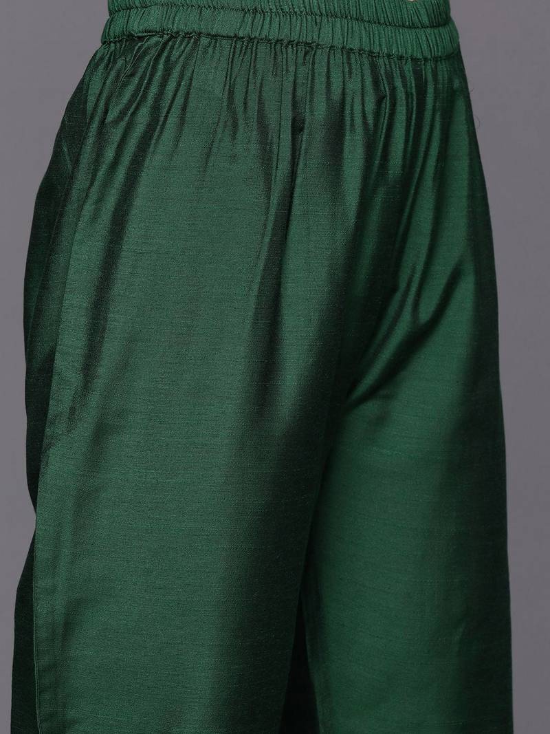 Women Ethnic Motifs Embroidered Regular Kurta with Trousers & With Dupatta