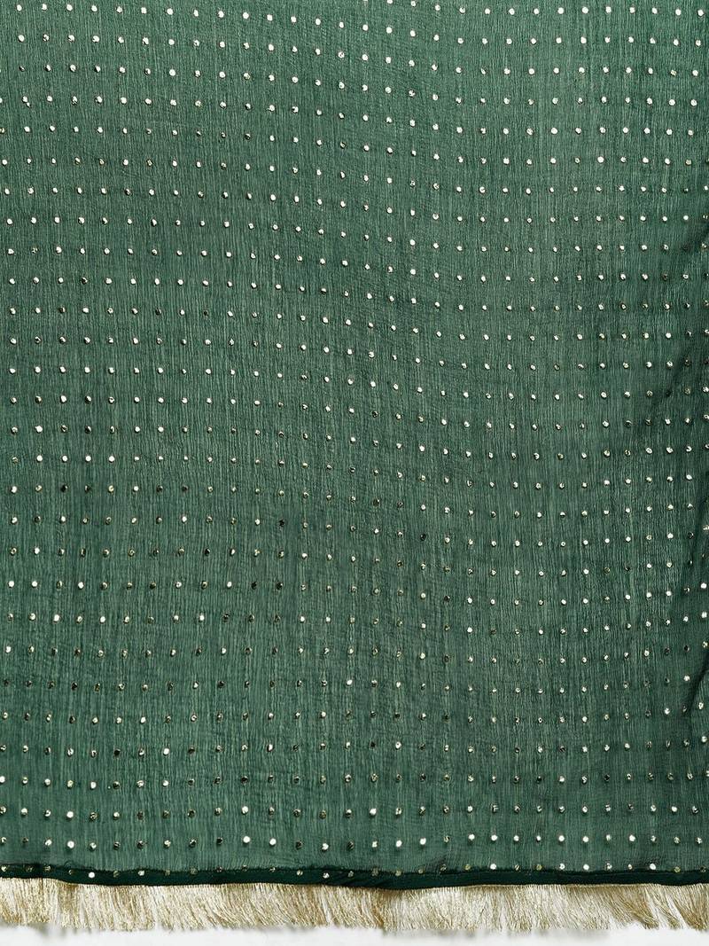 Women Ethnic Motifs Embroidered Regular Kurta with Trousers & With Dupatta