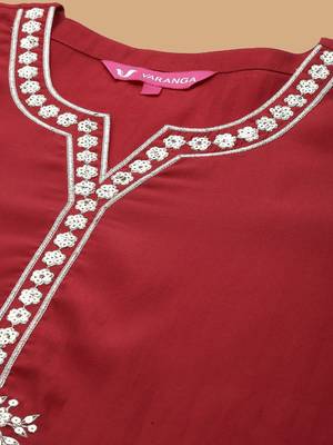 Women Ethnic Motifs Embroidered Regular Sequinned Kurta with Trousers & With Dupatta 2