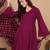 V-Neck Full Sleeves Regular A-Line Kurta With Palazzo With Dupatta