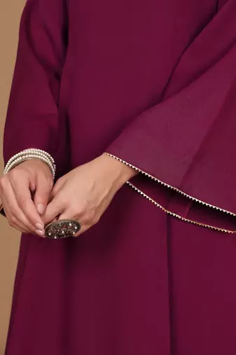 V-Neck Full Sleeves Regular A-Line Kurta With Palazzo With Dupatta