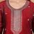 Women Maroon Silk Zari Floral Embroidered Kurta with trousers & Dupatta