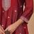 Women Maroon Silk Zari Floral Embroidered Kurta with trousers & Dupatta