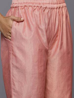 Woven Design Zari Kurta With Trousers & Dupatta 3